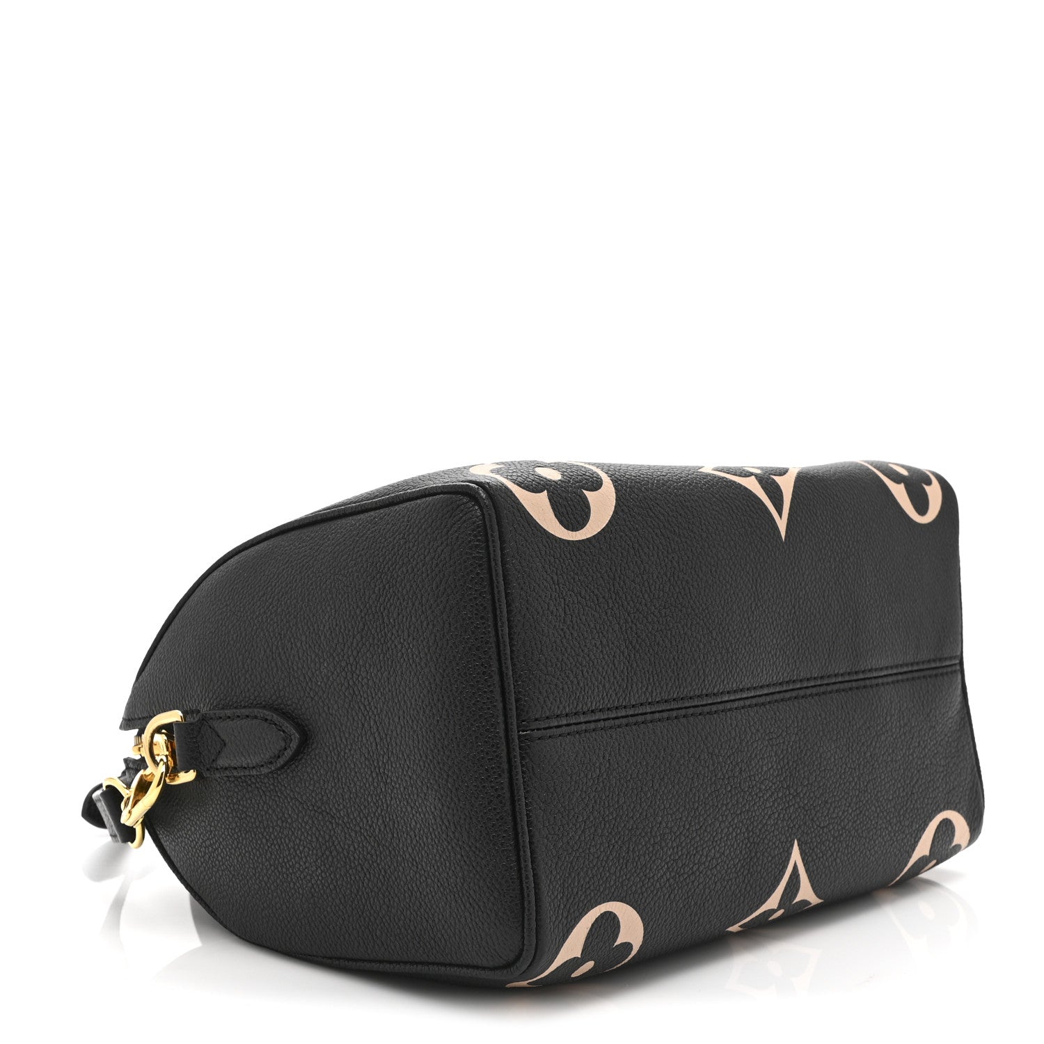 Louis Vuitton Empreinte Monogram Giant Speedy Bandouliere 25 Black Beige 8 of 9