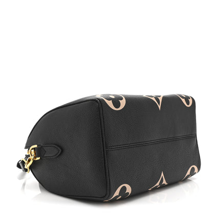 Louis Vuitton Empreinte Monogram Giant Speedy Bandouliere 25 Black Beige 8 of 9