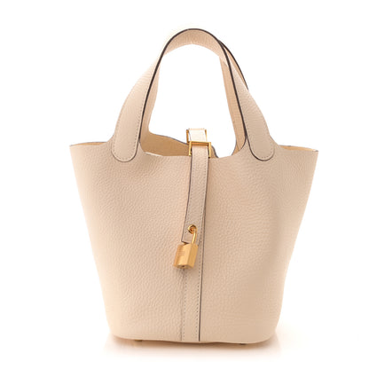 Hermes Taurillon Clemence Picotin Lock 18 PM Nata 1 of 8