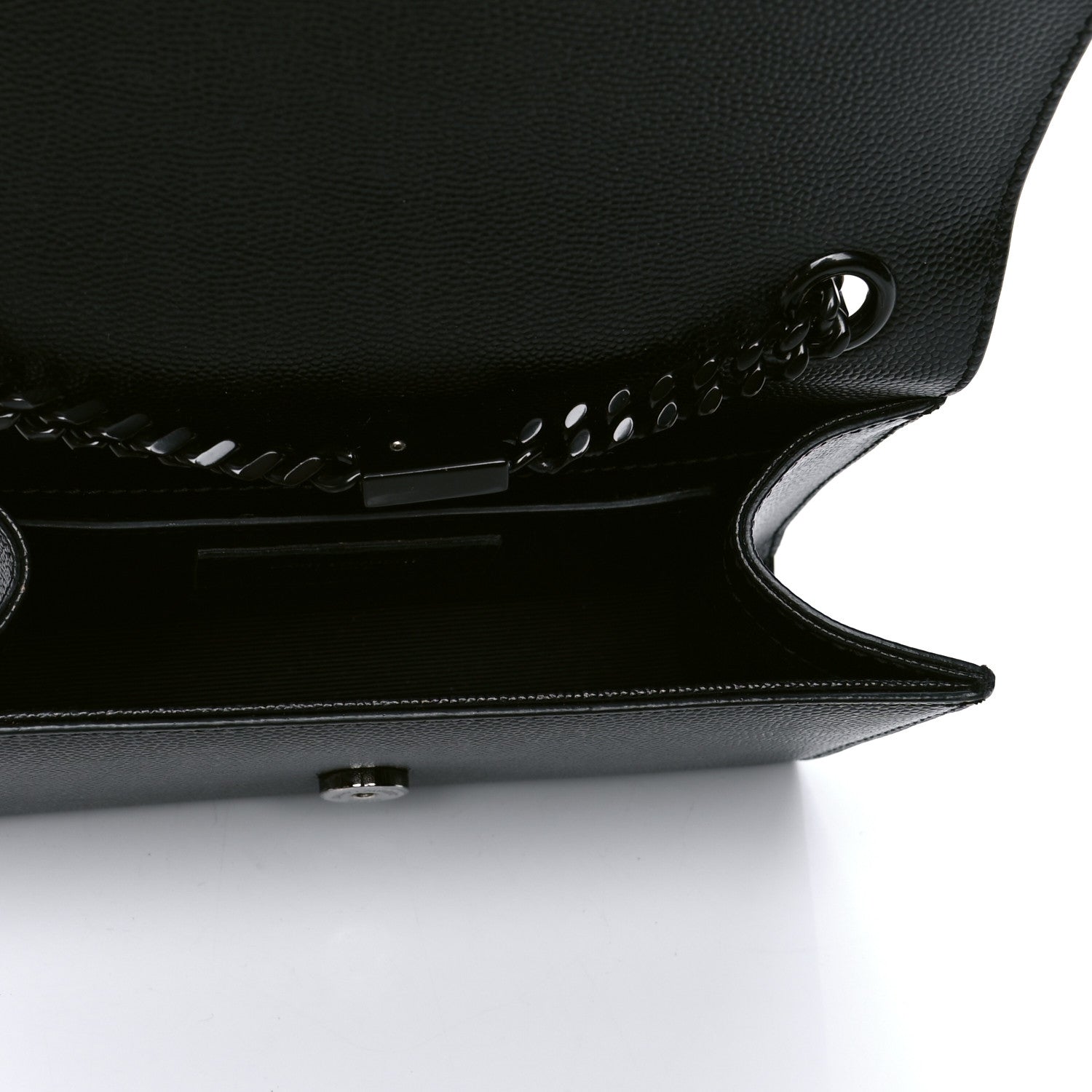 Saint Laurent Grain De Poudre Small Monogram Kate Satchel Black 4 of 4