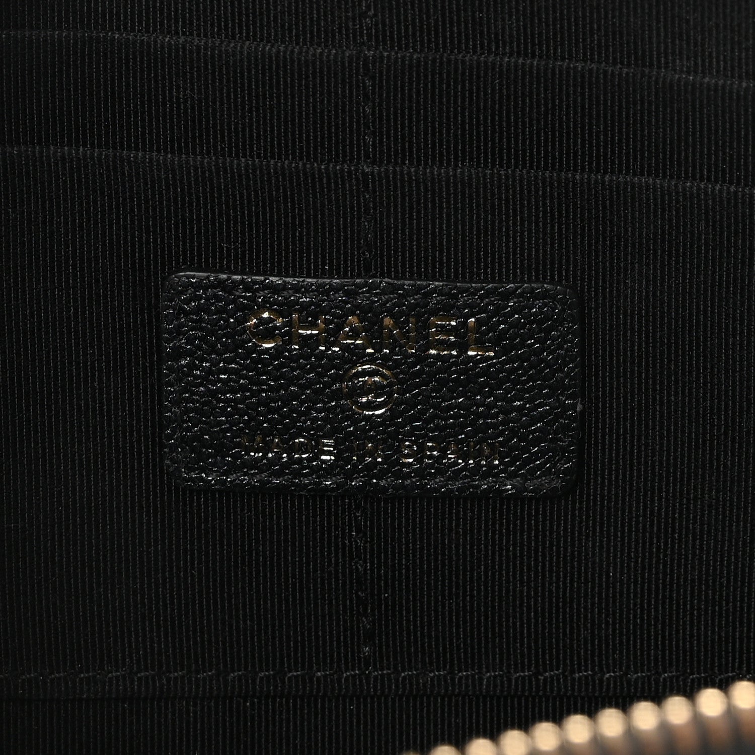Chanel Iridescent Caviar Quilted Classic Pouch With Handle Black 6 of 7