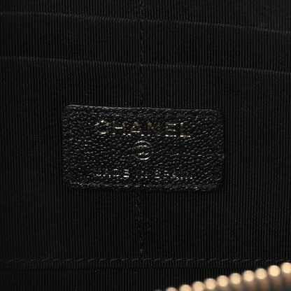 Chanel Iridescent Caviar Quilted Classic Pouch With Handle Black 6 of 7
