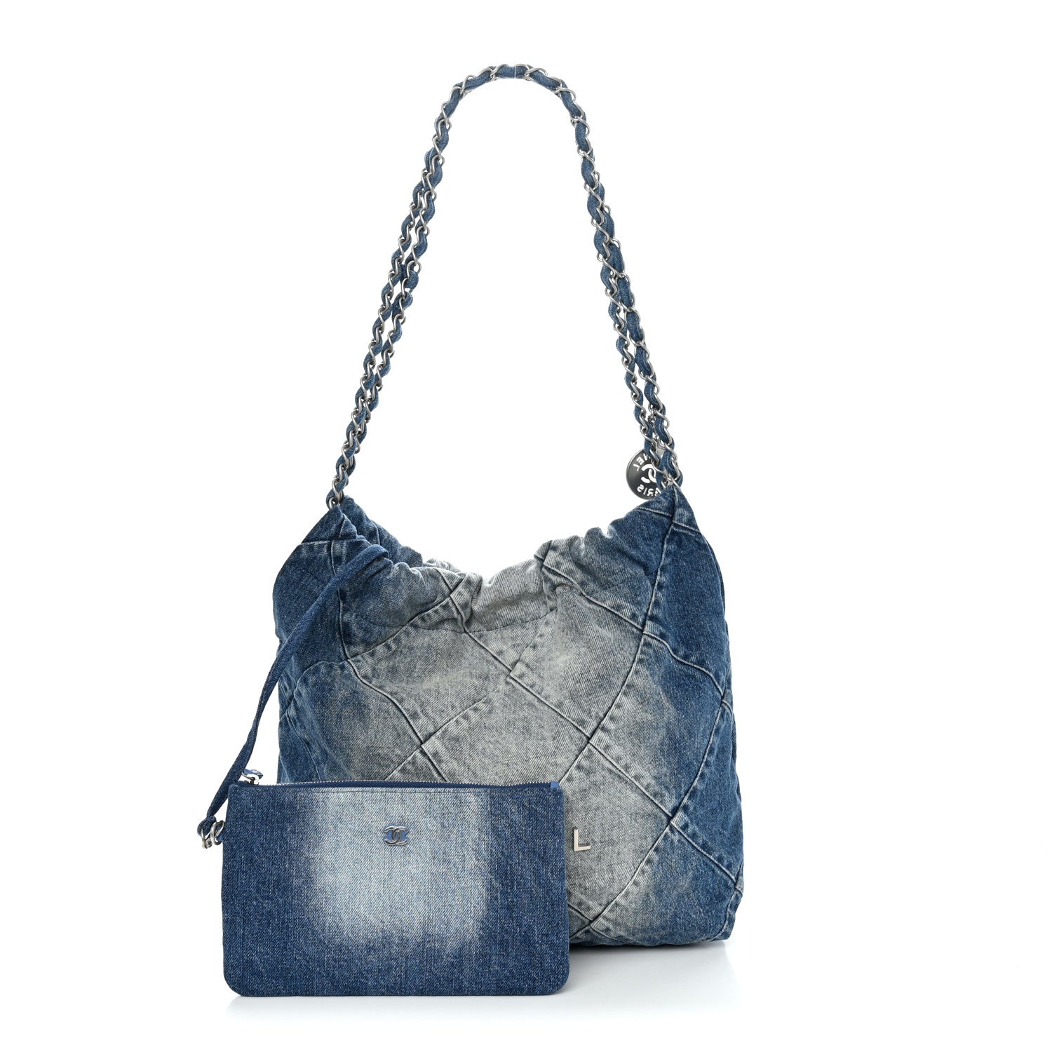 Chanel Denim Quilted Small Chanel 22 Blue 1 of 11