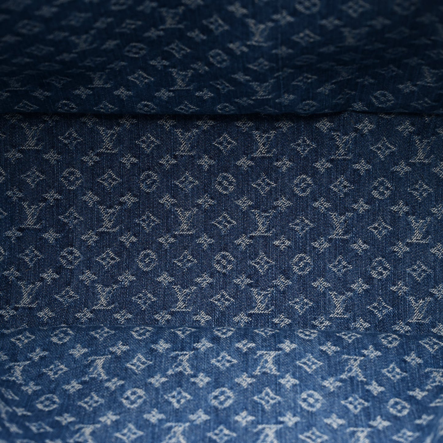 Monogram Denim Neo Neverfull MM Blue