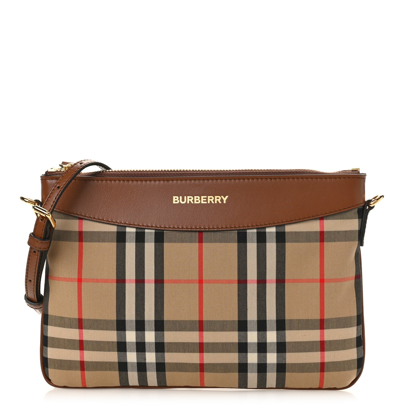 Horseferry Check Peyton Crossbody Clutch Bag Brown