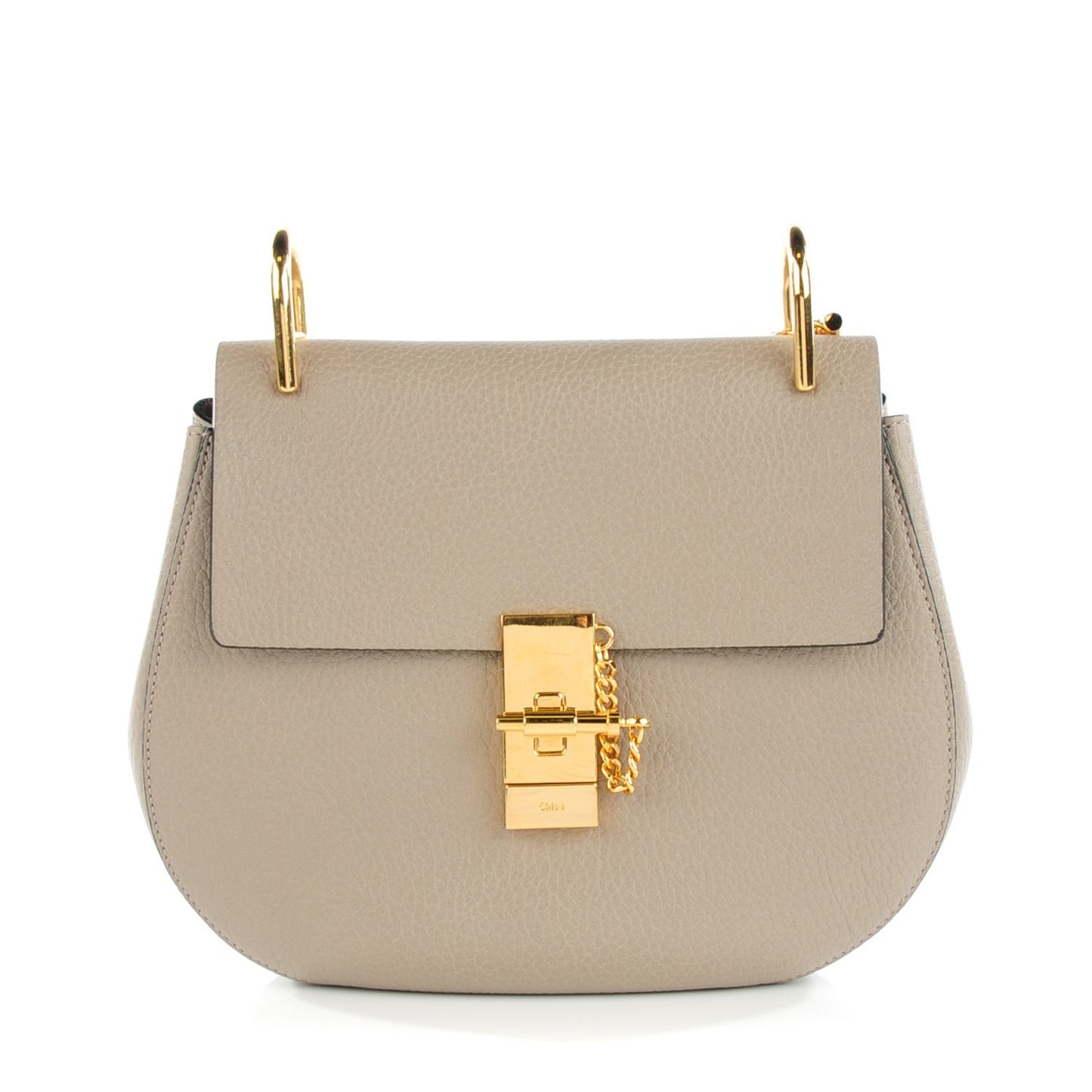 Grained Lambskin Drew Shoulder Bag Motty Grey