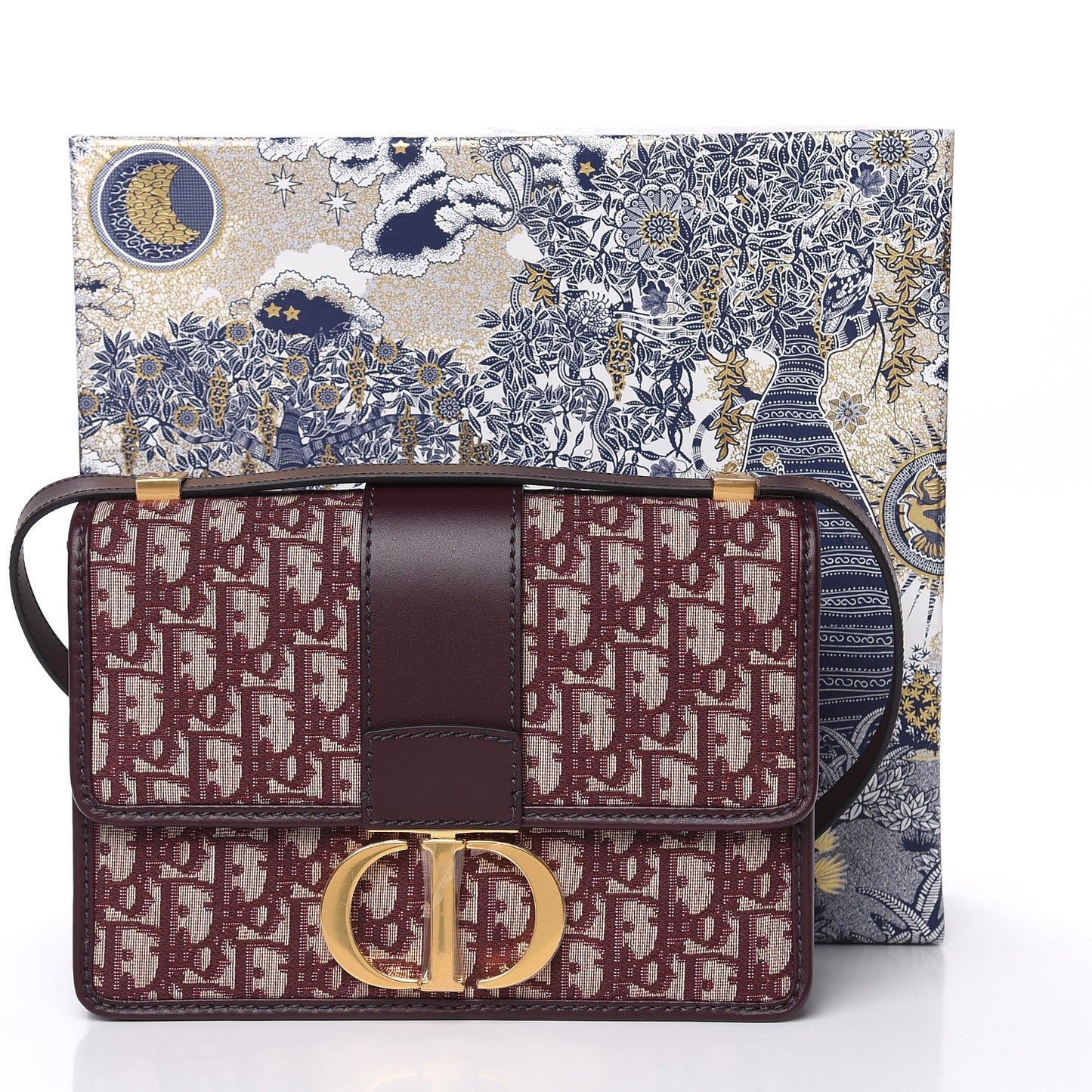 Oblique 30 Montaigne Flap Bag Burgundy