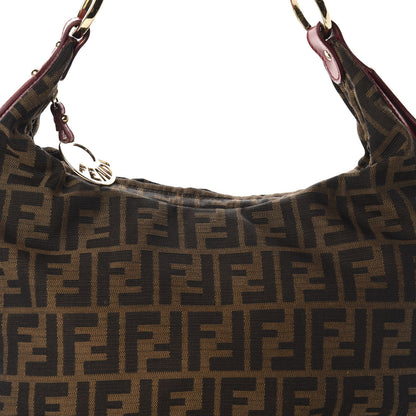Fendi Zucca Cuoio Lucido Small Chef Hobo Tobacco Rosso Scuro 9 of 9