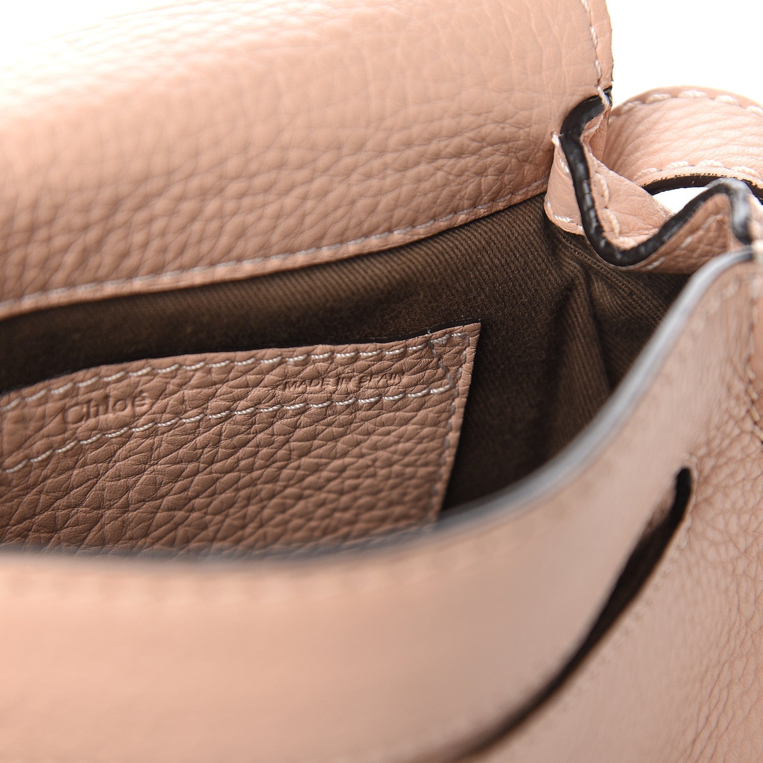 Chloe Calfskin Mini Marcie Round Crossbody Bag Blush Nude 10 of 14