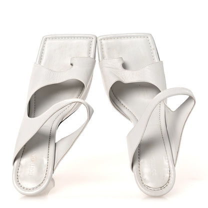 Bottega Veneta Nappa Crunch Lux Sandals 40.5 Optic White 2 of 12