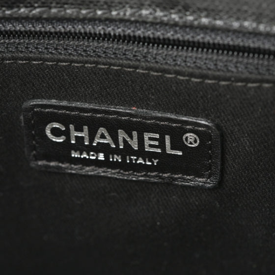 Chanel Coated Canvas Large CC Yacht Tote Black White 9 of 10