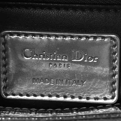 Christian Dior Metallic Patent Micro-Cannage Mini Lady Dior Silver 5 of 10