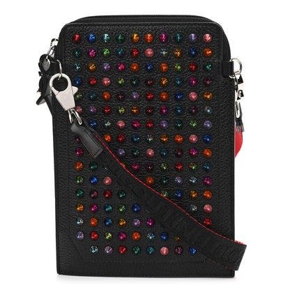 Christian Louboutin Empire Calfskin Spikes Loubilab Clutch Black Multicolor 1 of 10