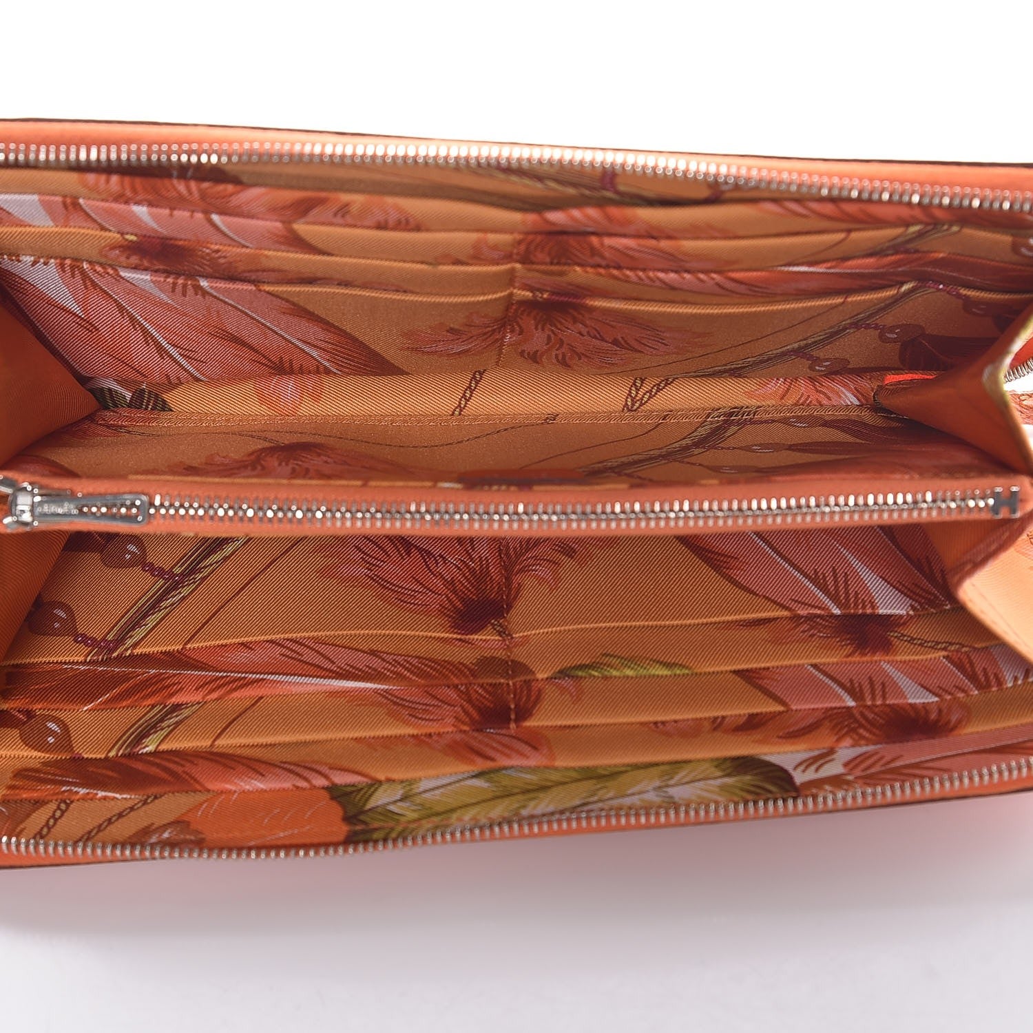 Hermes Epsom Silk'In Wallet Feu Mangue 5 of 8