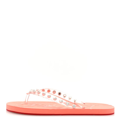 Christian Louboutin Rubber Spike Loubi Donna Flip Flop 39 Transparent 1 of 7