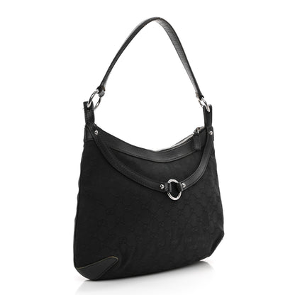 Gucci Monogram Horsebit Hobo Black 3 of 34