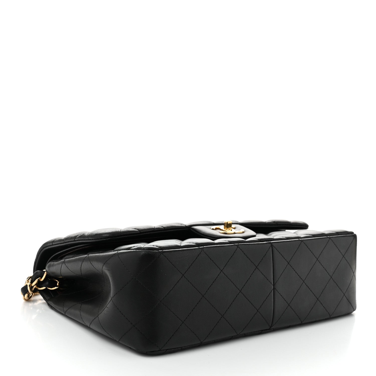 Chanel Lambskin Quilted Jumbo Double Flap Black 4 of 10
