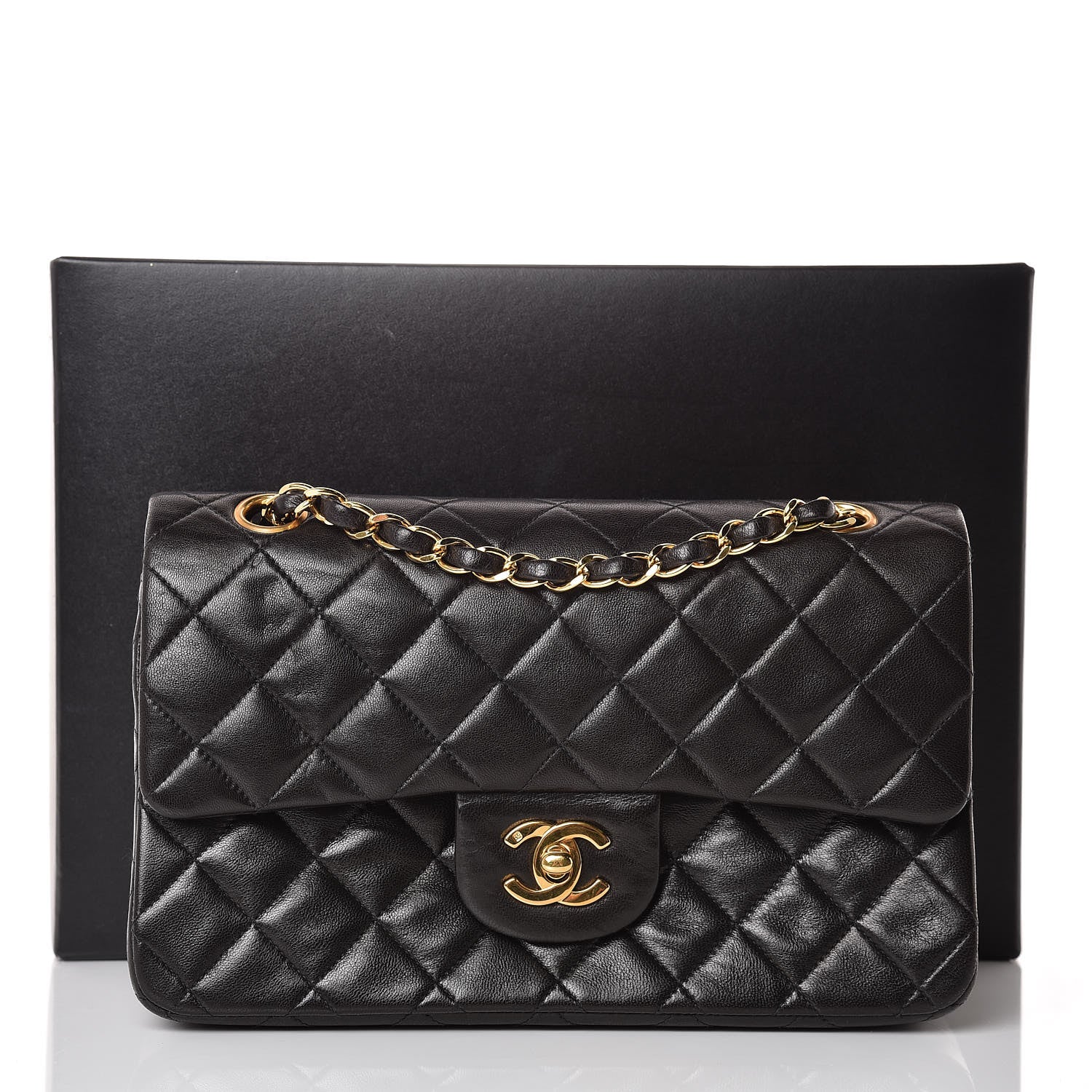 Chanel Lambskin Quilted Small Double Flap Black 14 of 14