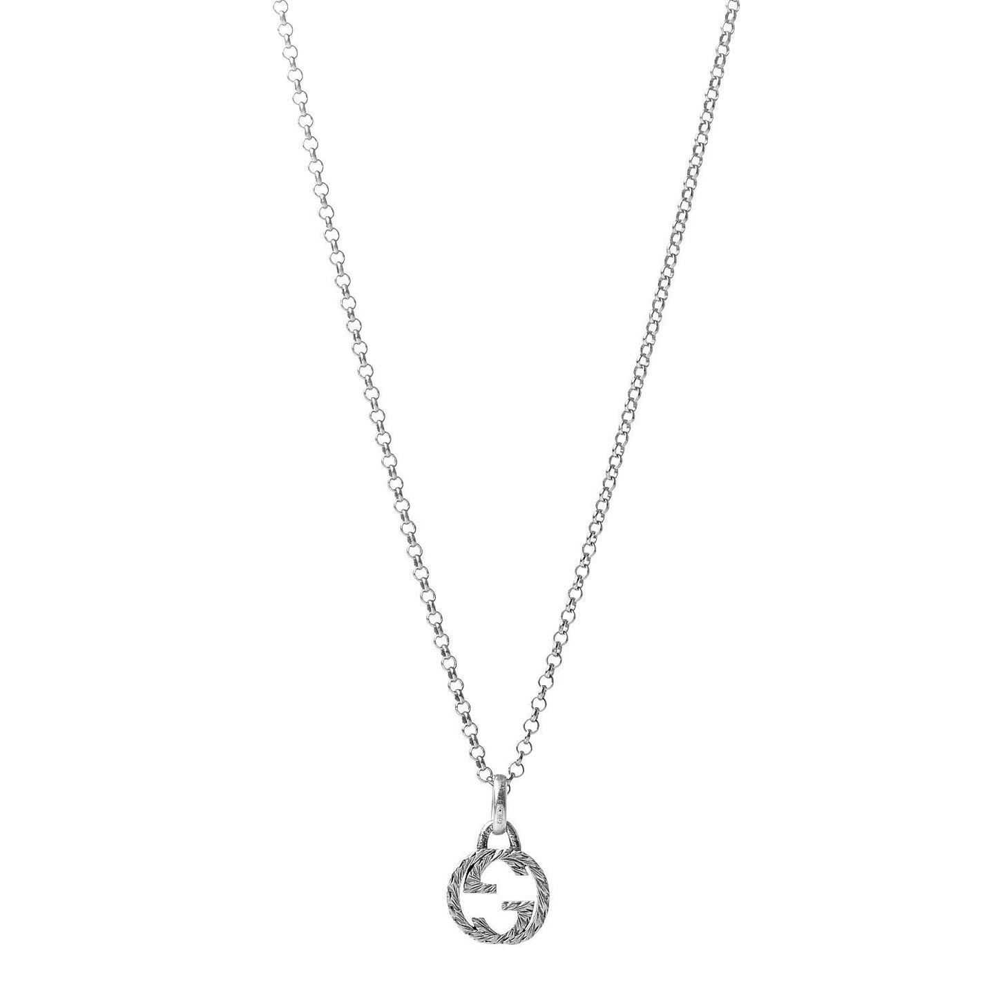 Sterling Silver Interlocking G Pendant Necklace