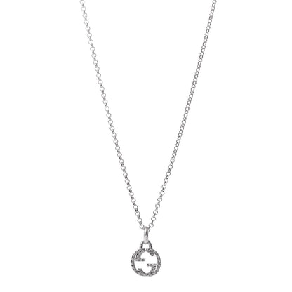 Gucci Sterling Silver Interlocking G Pendant Necklace 1 of 7