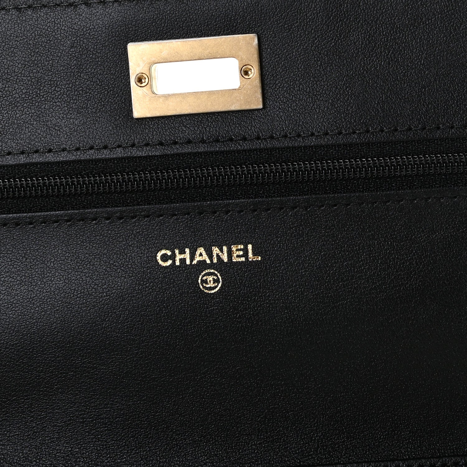 Chanel Aged Calfskin Quilted Reissue Wallet On Chain WOC Black 11 of 12