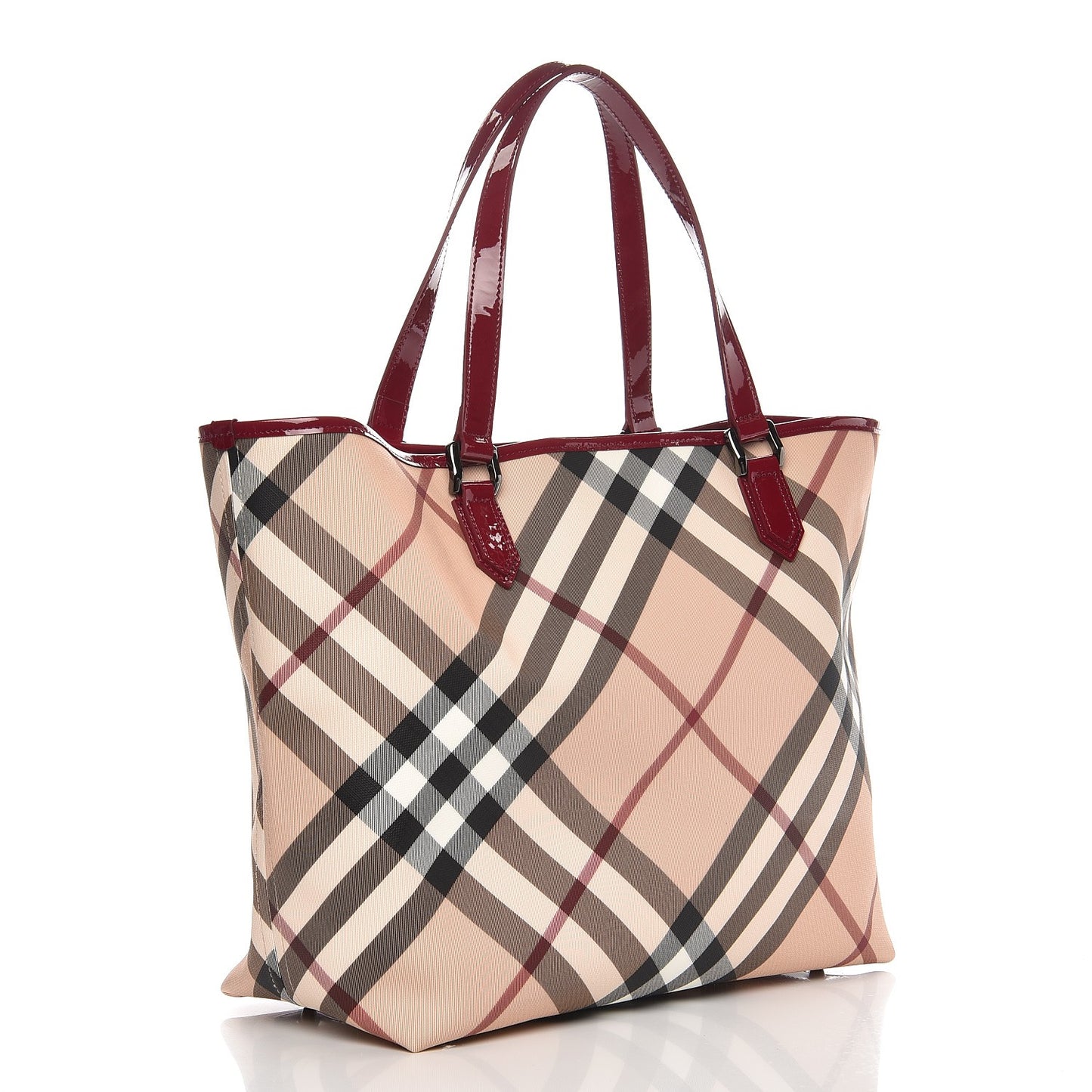 Nova Check Large Nickie Tote Raspberry
