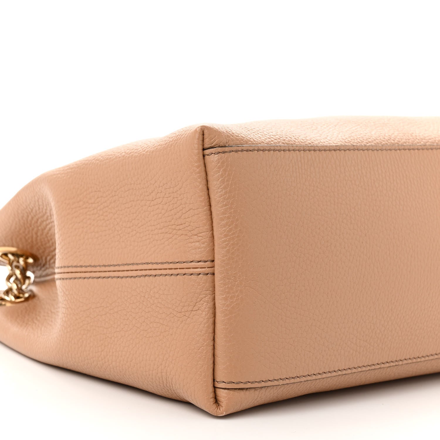 Gucci Pebbled Calfskin Medium Soho Chain Shoulder Bag Camelia 9 of 11