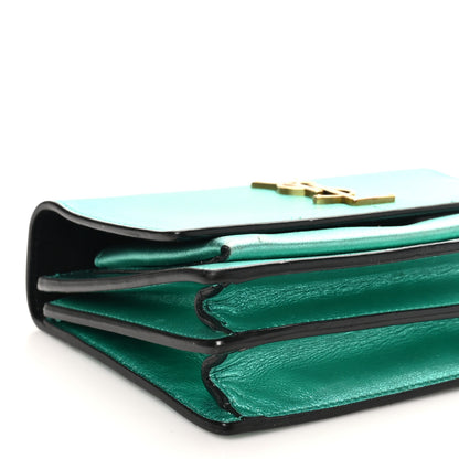 Saint Laurent Metallic Calfskin Small Monogram Sunset Chlorophille 7 of 9