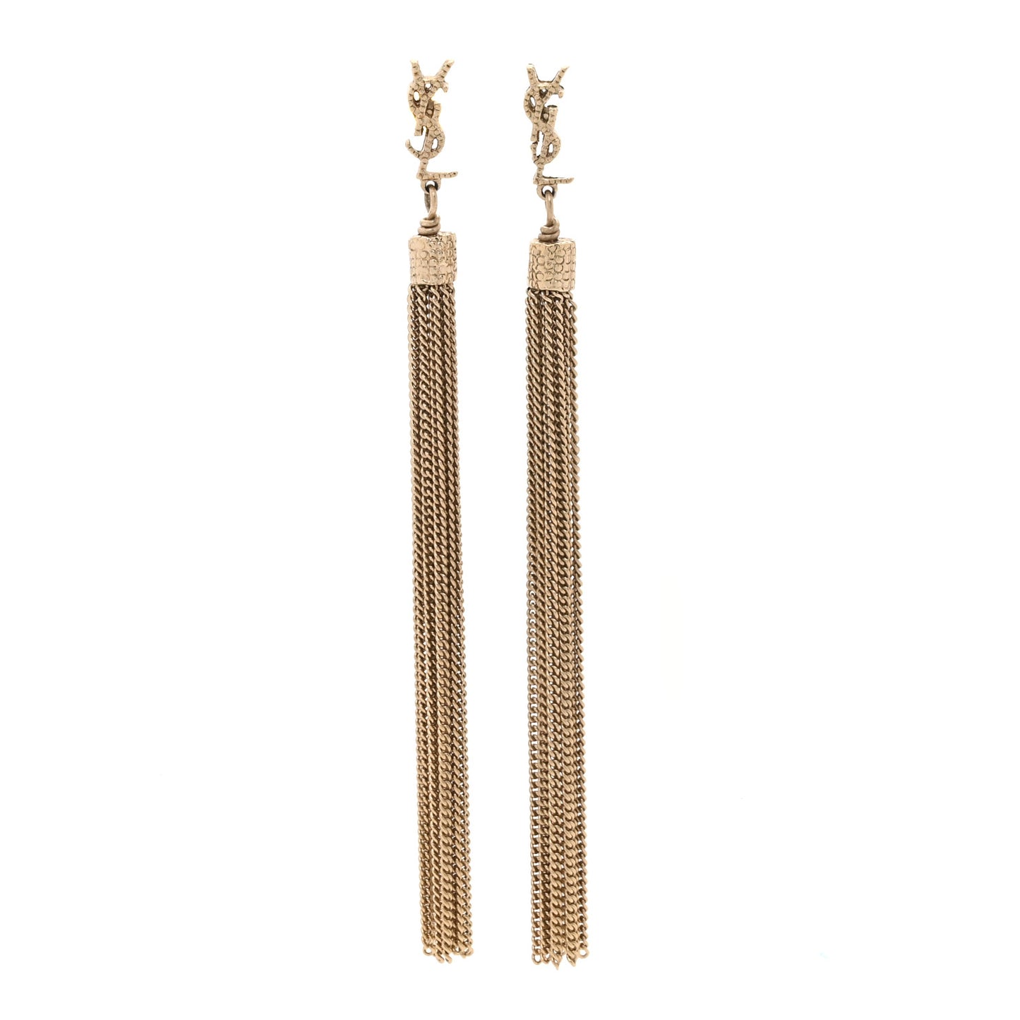 Metal Monogram Loulou Tassel Earrings Gold