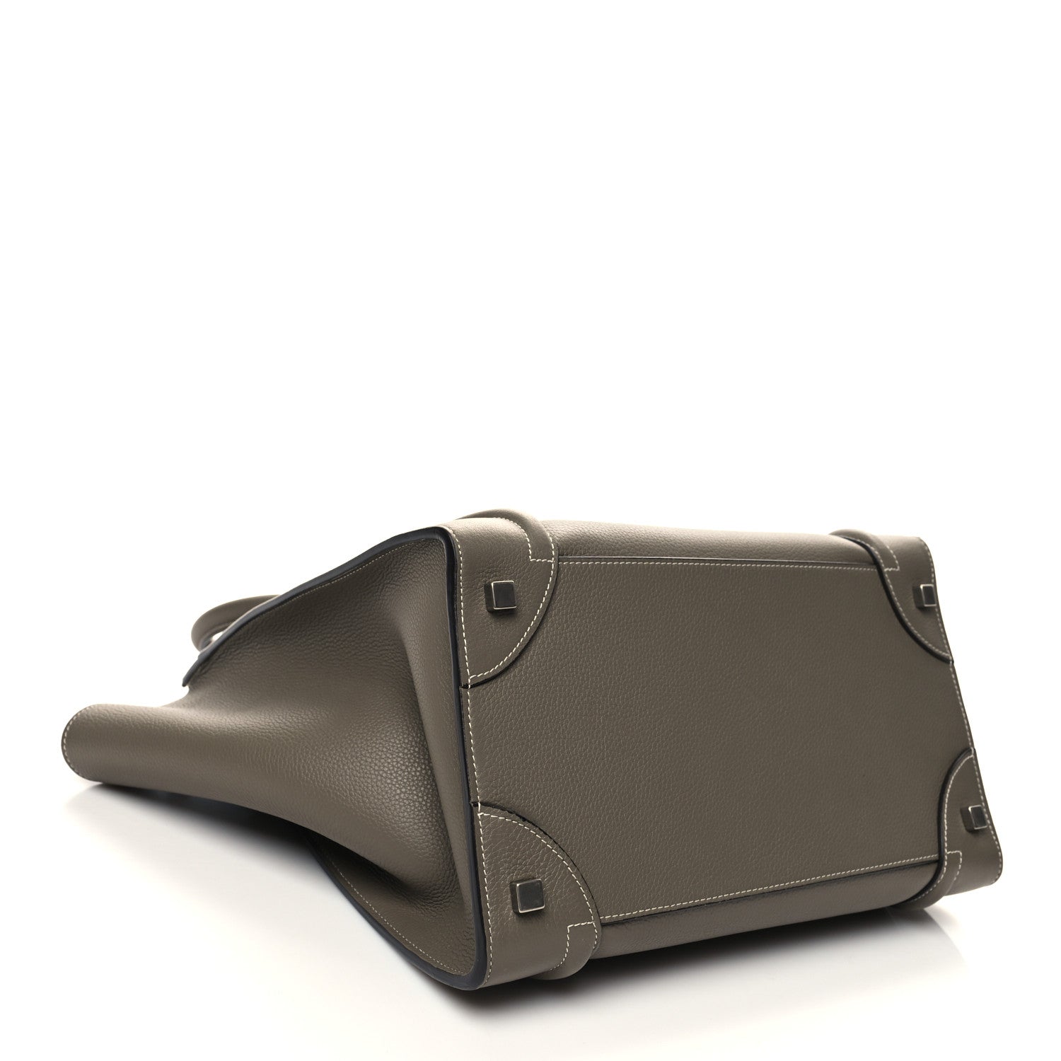 Celine Drummed Calfskin Mini Luggage Souris 4 of 13