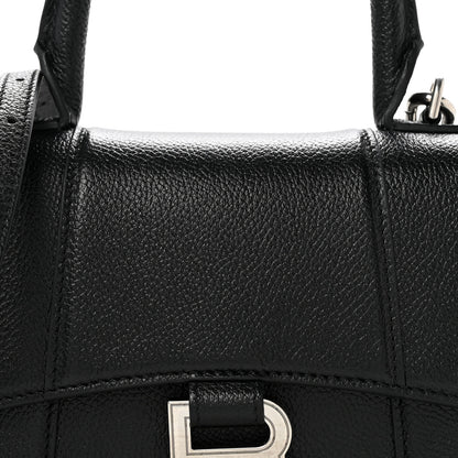 Balenciaga Grained Calfskin Hourglass Top Handle Bag XS Black 8 of 10