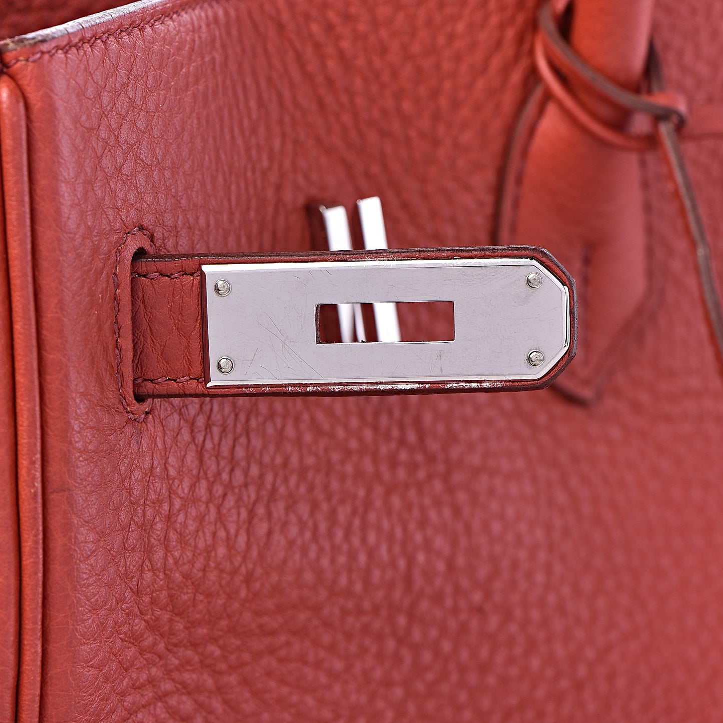 Taurillon Clemence Birkin 35 Rouge Venetian
