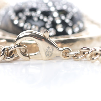 Chanel Crystal CC Long Necklace Black Gold 6 of 7