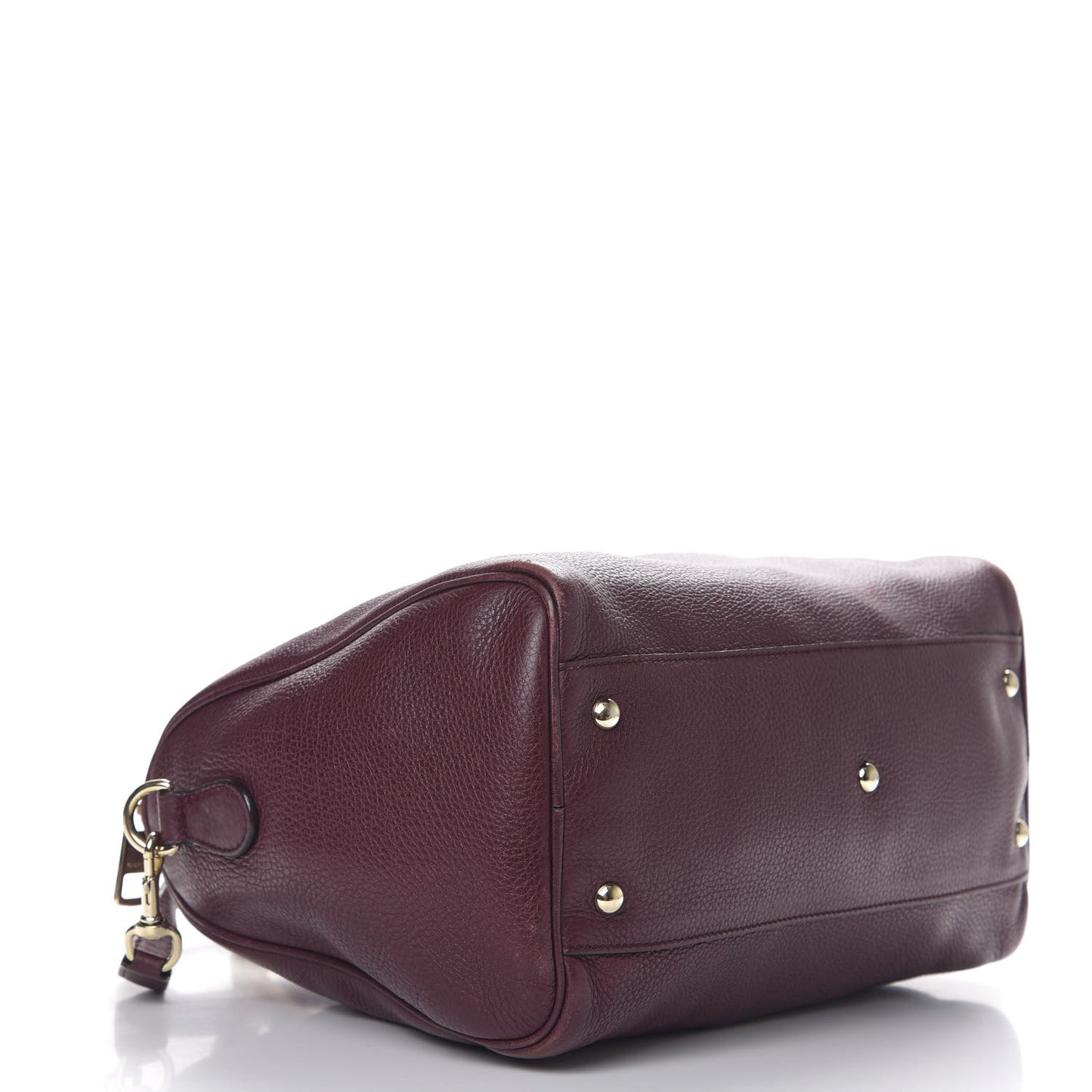 Calfskin Bamboo Medium Shopper Boston Burgundy