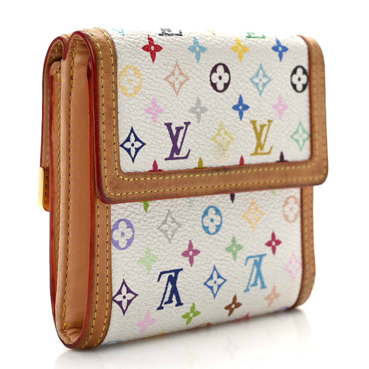 Monogram Multicolor Porte-Monnaie Billets Wallet White