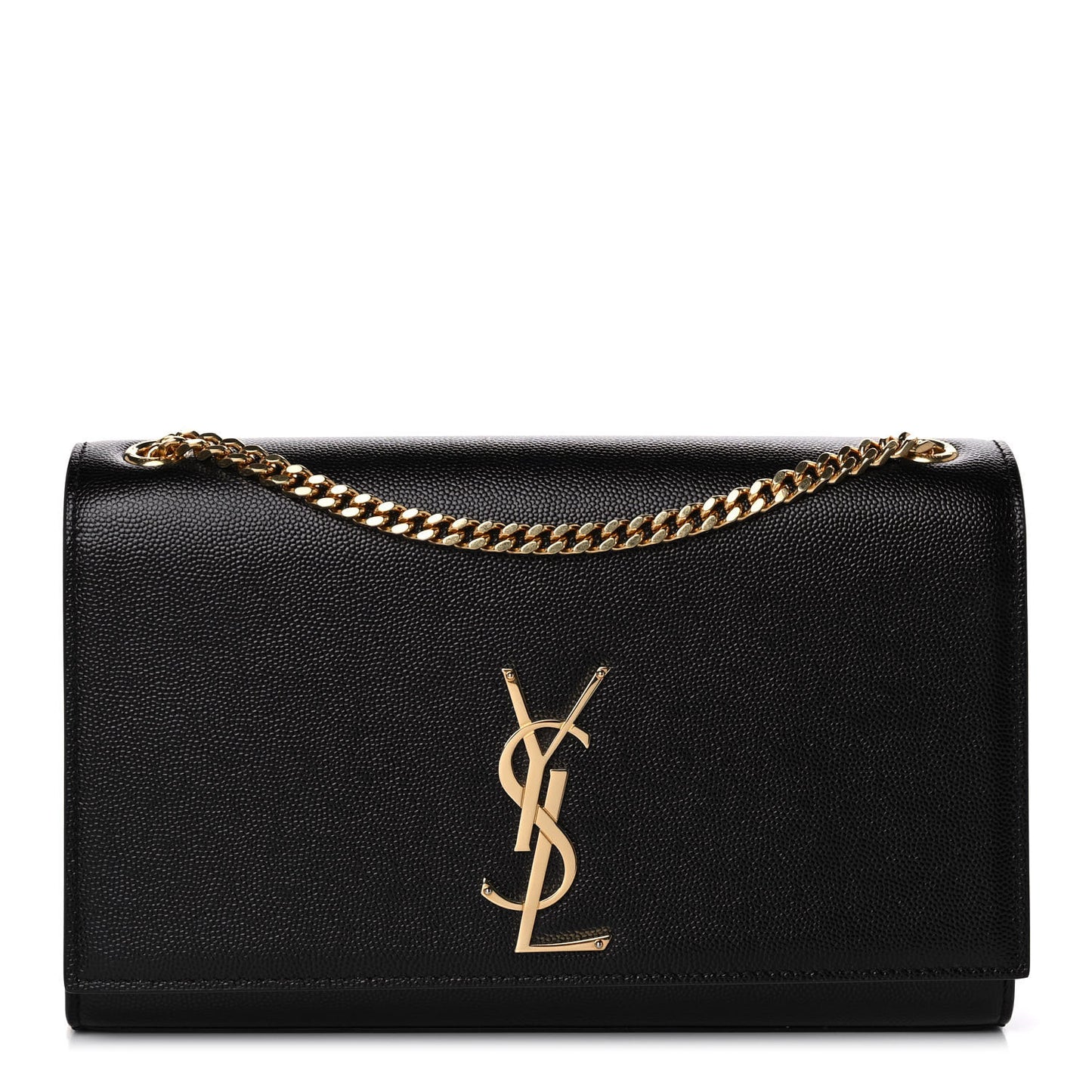 Grain De Poudre Medium Classic Monogram Kate Satchel Black