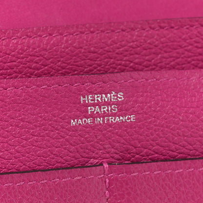 Hermes Evercolor Dogon Duo Wallet Rose Pourpre 8 of 16