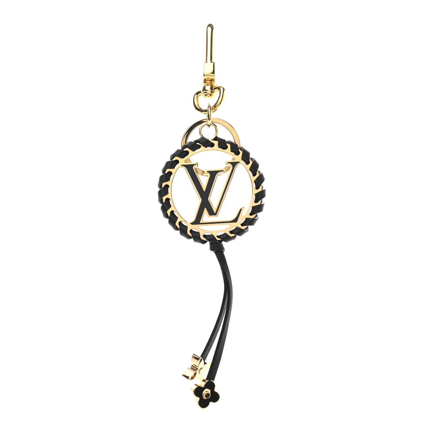Louis Vuitton Metal Lambskin Enamel Very Bag Charm Key Holder Black 1 of 3