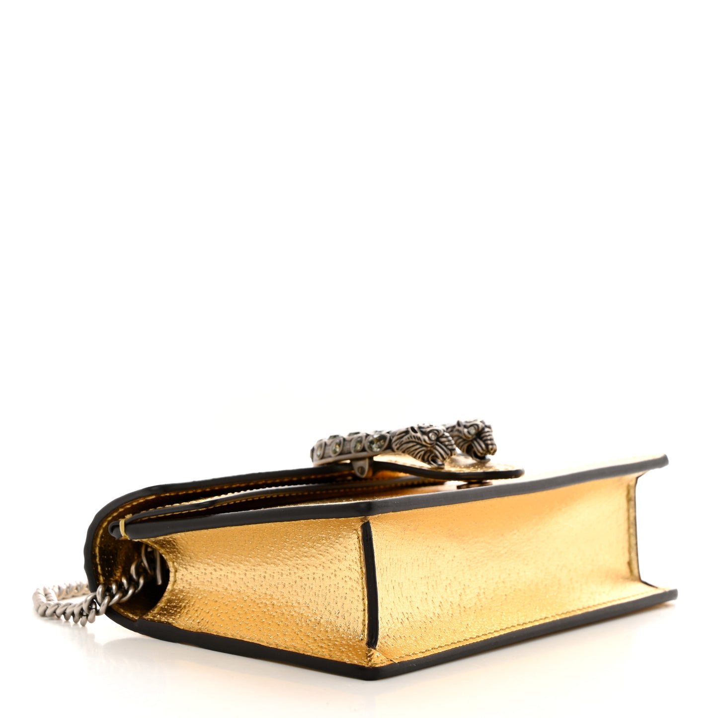 Metallic Calfskin Super Mini Dionysus Shoulder Bag Gold