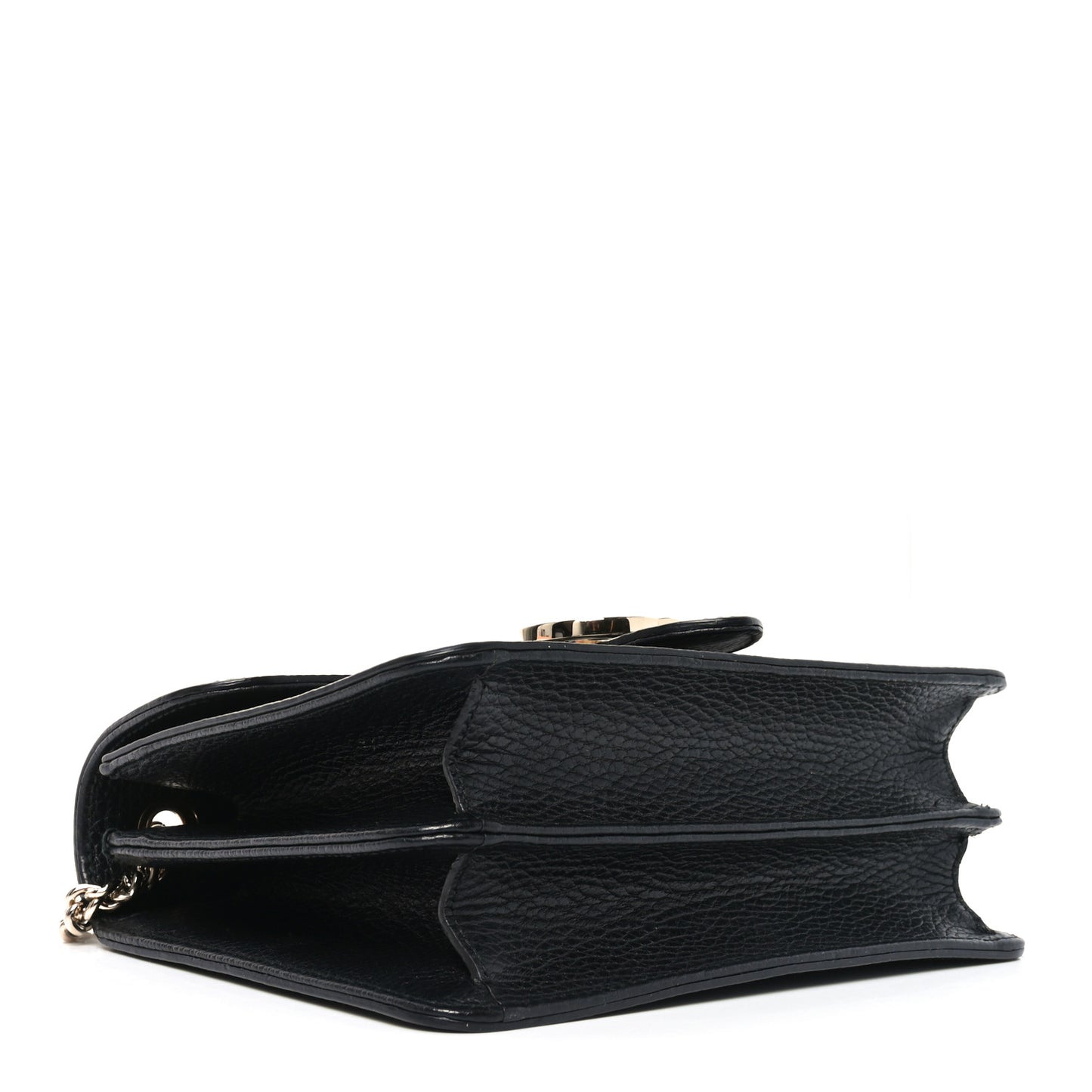 Dollar Calfskin Small Interlocking G Shoulder Bag Black