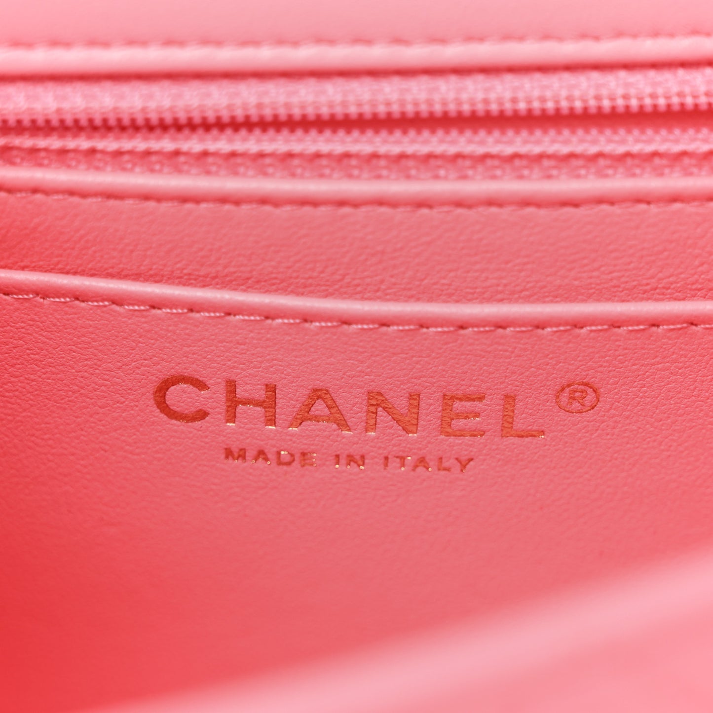 Lambskin Quilted Mini Rectangular Flap Pink
