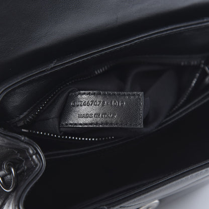 Saint Laurent Calfskin Y Quilted Monogram Toy Loulou Crossbody Bag Black 7 of 10