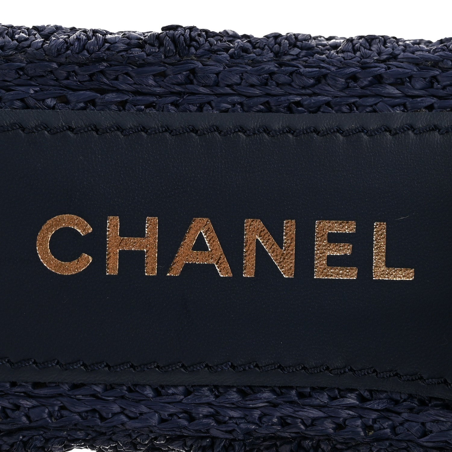 Chanel Braided Cord CC Espadrille Slip On Sandals 38 Navy Blue 8 of 10