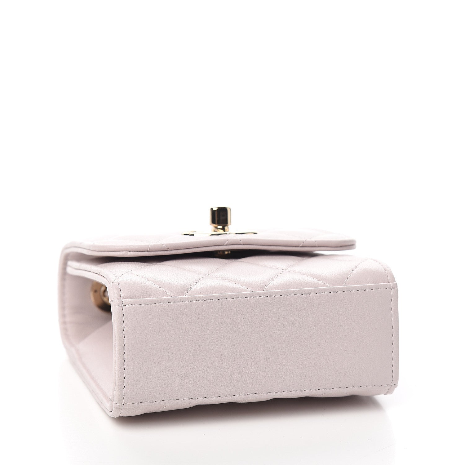 Chanel Lambskin Quilted Mini Trendy CC Clutch With Chain Lilas Lilac 3 of 9