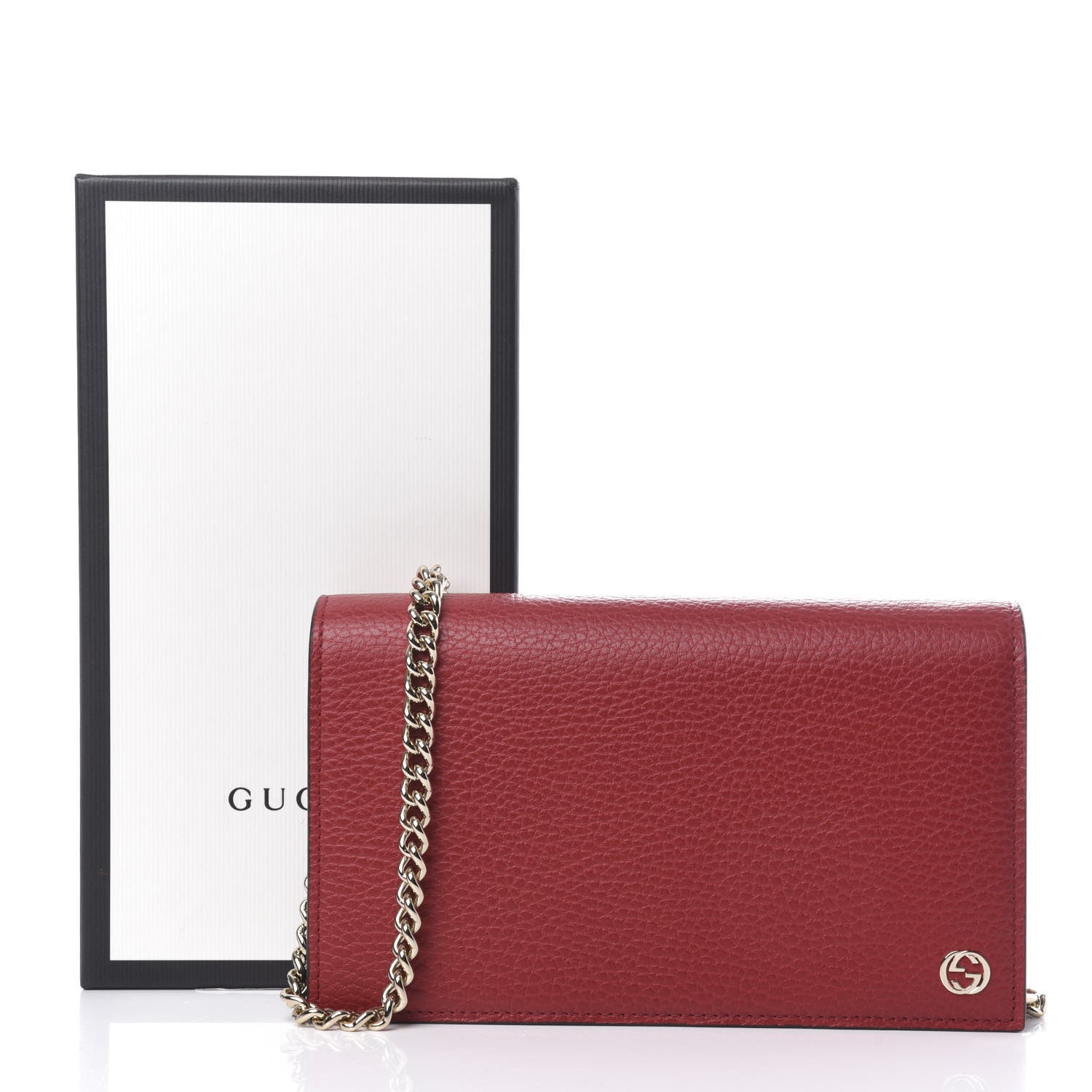 Gucci Dollar Calfskin Medium Betty Chain Wallet Tabasco 8 of 8