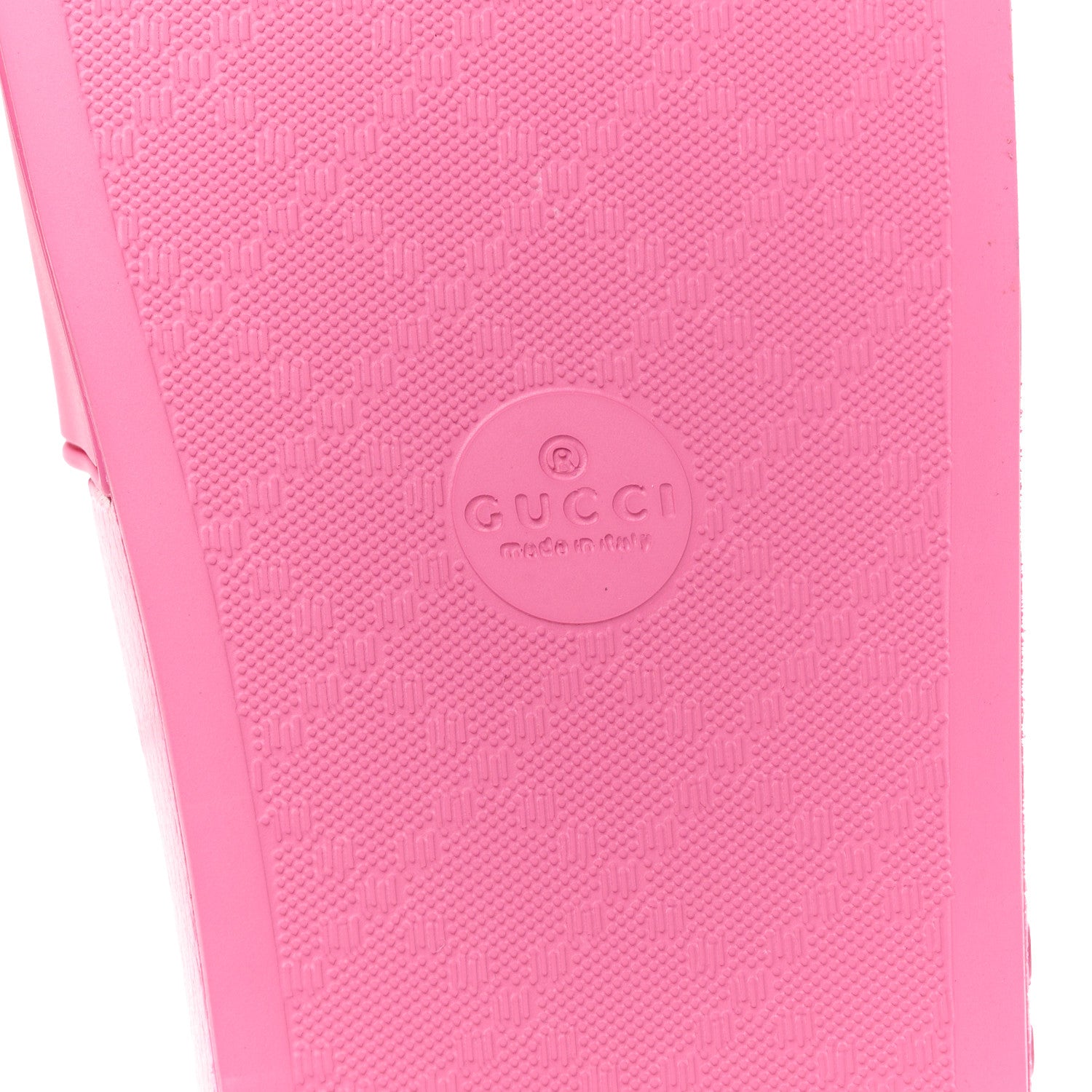 Gucci Rubber Womens Logo Slide Sandals 36 Fuchsia 6 of 8