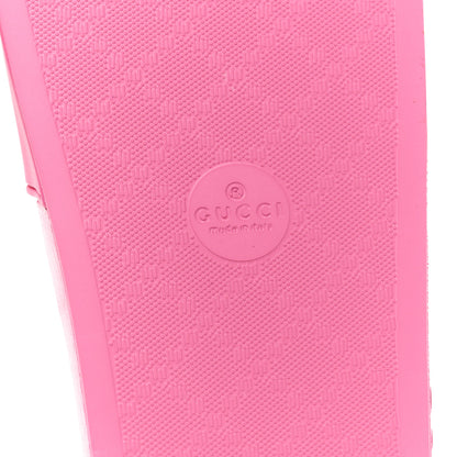 Gucci Rubber Womens Logo Slide Sandals 36 Fuchsia 6 of 8