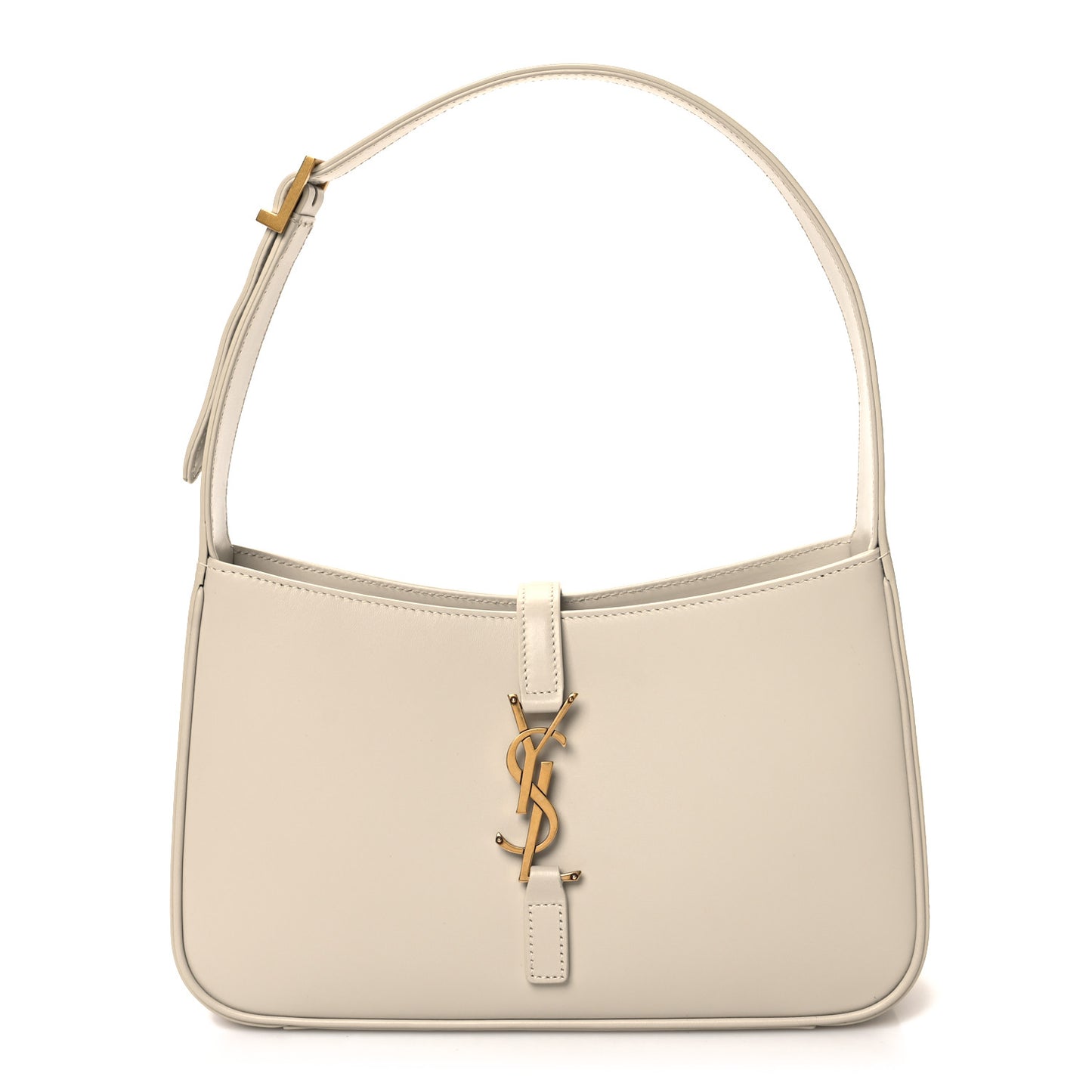 SAINT LAURENT Smooth Calfskin Le 5 A 7 Hobo Crema Soft