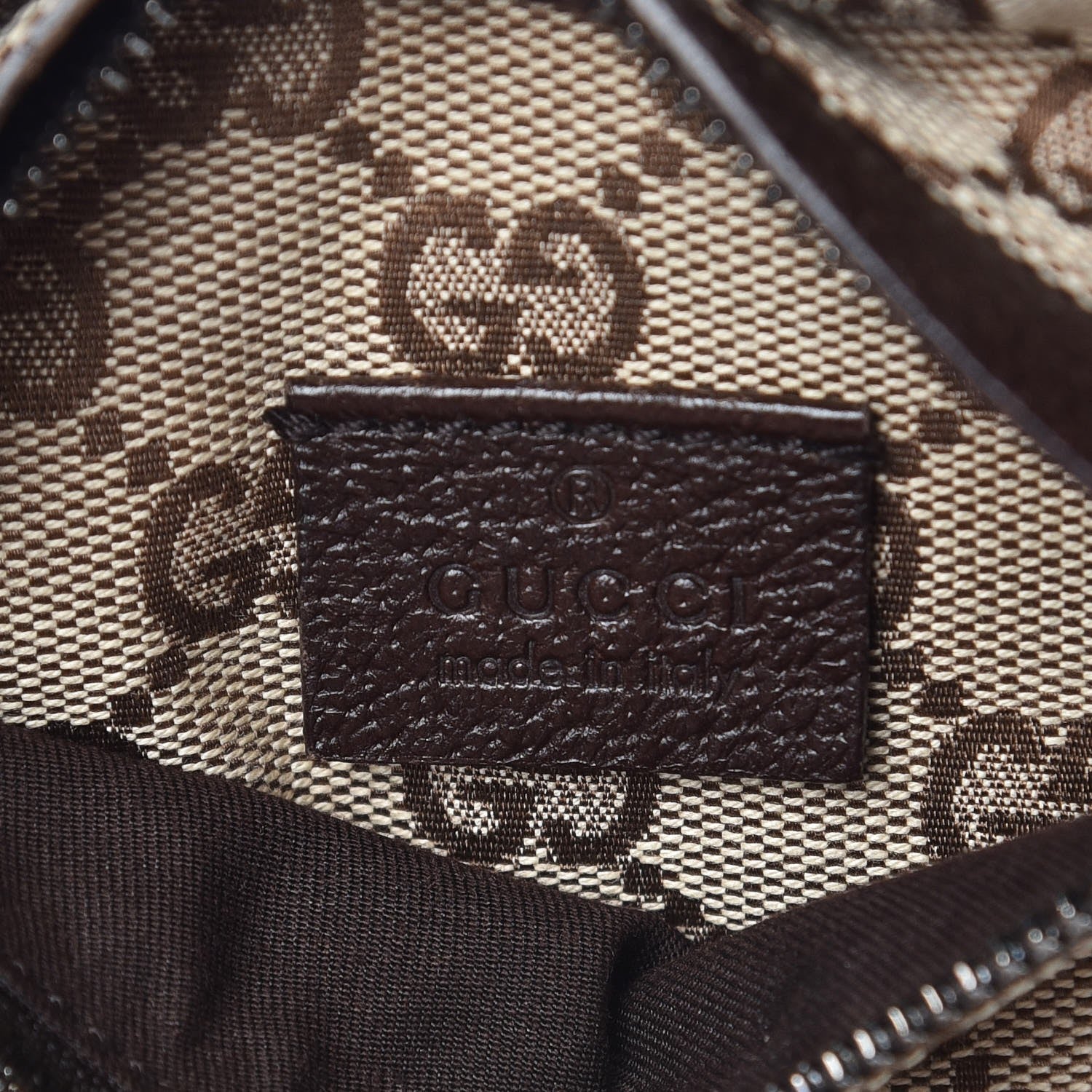 Gucci GG Monogram Double Pocket Belt Bag Dark Brown 7 of 9