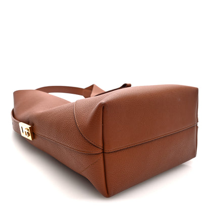 Salvatore Ferragamo Grained Calfskin V Hobo Cognac 5 of 10